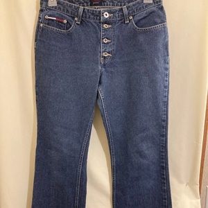 Tommy Jeans Juniors Women’s Denim Button Fly Blue Jeans Size 12 Vintage
